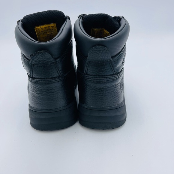 Skechers Workshire Peril ST Black Relaxed Fit Leather Steak Toe High Top Boots - Picture 3 of 9
